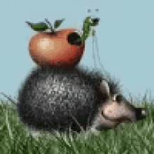 Hedge Hog Catching A Ride GIF - Hedge Hog Catching A Ride Worm GIFs