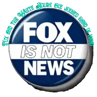 a fox is holding a cell phone with fox news on it