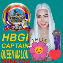 a poster for hbgi captain queen malou thank you everyday