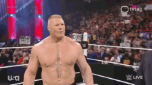 Brock Lesnar Lol GIF - Wwe Brock Lesnar Laugh GIFs
