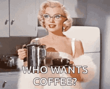 Coffee Marilyn Monroe GIF