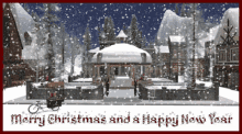 Merry Christmas And Happy New Year Snow GIF - Merry Christmas And Happy New Year Snow Winter GIFs