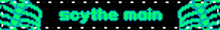 a green and blue sign that says say the main on it