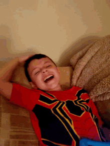 Laugh Little Boy GIF - Laugh Little Boy Tap Head GIFs