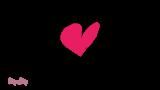 a pink heart on a black background with flipa clip