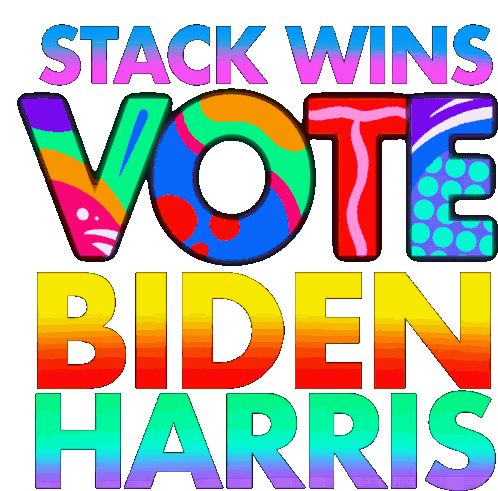 Stack Wins Vote Sticker - Stack Wins Vote Vote Biden Harris Stickers