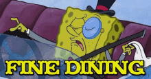 Fine Dining Spongebob GIF - Fine Dining Spongebob Monocle GIFs