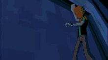 a person with a green light coming out of their chest