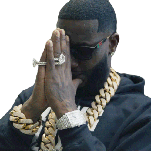 Praying Gucci Mane Sticker - Praying Gucci Mane Dissin The Dead Song Stickers