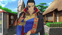 a man stands in front of a building that says kurain