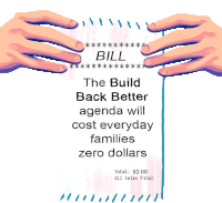 Bill The Build Back Better Agenda Will Cost Everyday Families Sticker - Bill The Build Back Better Agenda Will Cost Everyday Families Zero Dollars Stickers