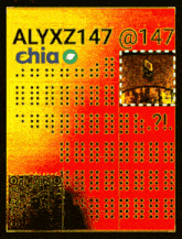 a yellow and red sign that says alyxz147 @ 147