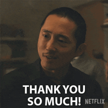 Thank You So Much Danny Cho GIF - Thank You So Much Danny Cho Steven Yeun GIFs