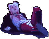 a drawing of a man laying on the floor