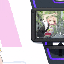 a girl with a backpack is on a screen that says venus