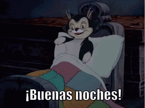  Buenas Noches Gato Cama Pinocho Dormir GIF