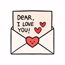 love letter heart love you dear
