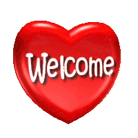 Welcome Spinning Heart Sticker - Welcome Spinning Heart Welcome Heart Stickers