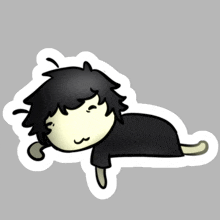a cartoon of a person laying on their back