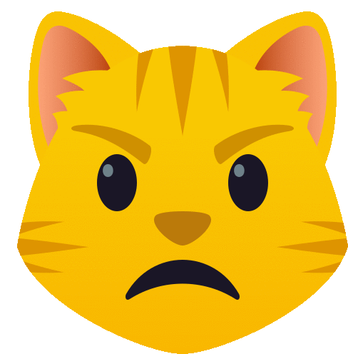 Pouting cat emoji clipart. Free download transparent .PNG
