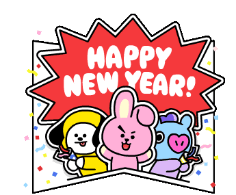 Kawaii Anime Sticker - Kawaii Anime Happy New Year Stickers