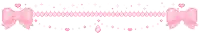 a pixel art border with pink bows , hearts , and diamonds .