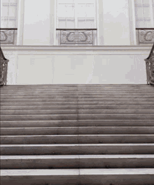 a set of stairs leading up to a building