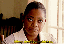 Minny Dont Burn Chicken Eating GIF - Minny Dont Burn Chicken Eating The Help GIFs