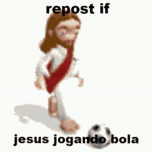 Jesus Jogando GIF - Jesus Jogando Bola GIFs
