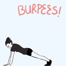 drawing burpees