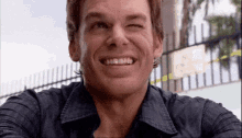 dexter michael c hall smile forced fake