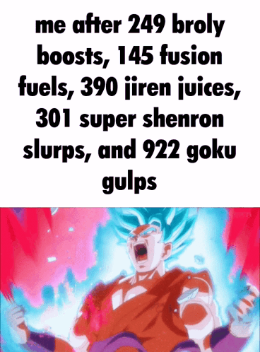 Broly Boost Fusion Fuel GIF - Broly boost Fusion fuel Jiren juice 