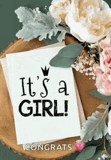 Its A Girl Baby GIF - Its A Girl Baby Baby Shower GIFs