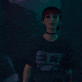 a woman wearing a black t-shirt that says pains