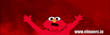 elmo with his arms outstretched and the website www.elmoerc.io in the corner