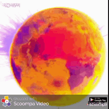 a colorful globe with the words created with scoopa video on the bottom