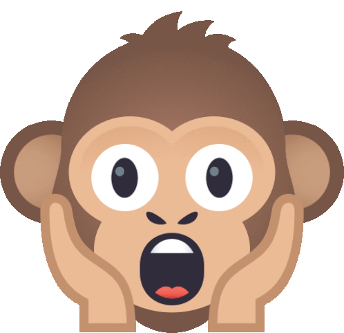 Shocked Monkey Monkey Sticker - Shocked Monkey Monkey Joypixels Stickers