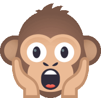 Shocked Monkey Monkey Sticker - Shocked Monkey Monkey Joypixels Stickers