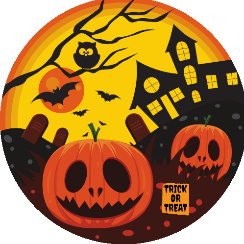Halloween Gif Sticker by El houssaine jebraoui