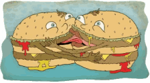 burger cheeseburger lunch making out kissing