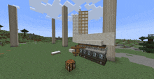 a screenshot of a minecraft game shows a machine with numbers 0 through 9