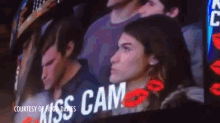 Woman Kisses Guy Next To Her On Kiss Cam After Date Snubs Her GIF - Kissing GIFs