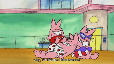 Professor Bunsen greets the Dumb Bunnies