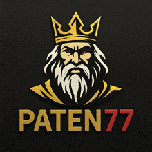 a king with a crown on his head and the words paten 77