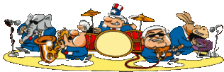 Animal Band Drumming Sticker - Animal Band Drumming Playing Musical Instruments Stickers