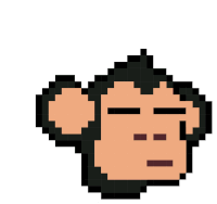 Monkey Red Eye Sticker - Monkey Red Eye Pixel Art Stickers