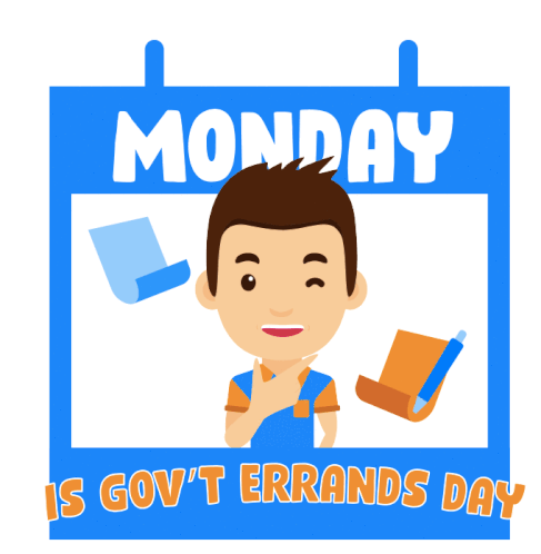 Monday Government Errands Sticker - Monday Government Errands Philippines Stickers