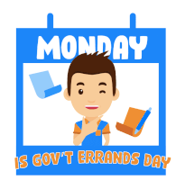Monday Government Errands Sticker - Monday Government Errands Philippines Stickers
