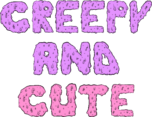 Creepy Animated Sticker - Creepy Animated Animated Text Stickers