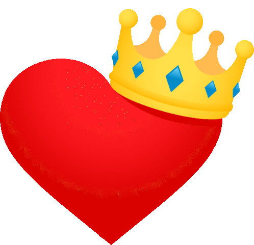 Heart With Crown Heart Sticker - Heart With Crown Heart Joypixels Stickers